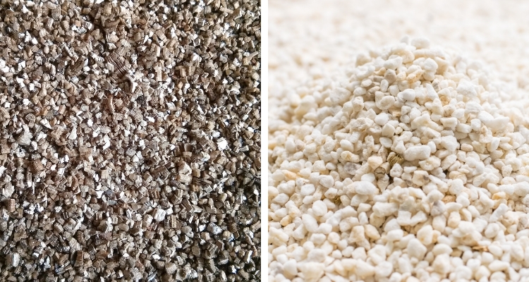 Perlite and vermiculite close up